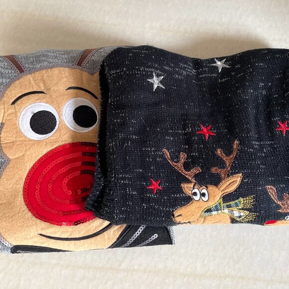 Bundle - Vest & Sweater, Rudolph Red Nosed Reindeer, Santa, Chimney Size 2X - Picture 1 of 16